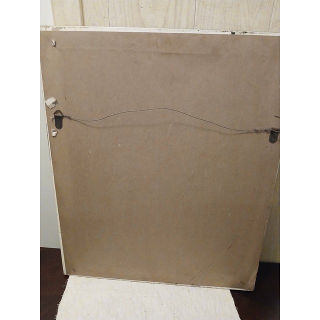 Folk Art Print in Heavy Gilt Frame by Valorie Wenz 'Early to Bed' Rooster Salt House Reproduction For Sale In Naples, FL - Image 6 of 6