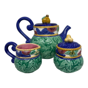 Vintage Fitz and Floyd Majolica Tea Set