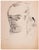 Mino Maccari, Self Portrait, Drawing, Mid-20th Century For Sale