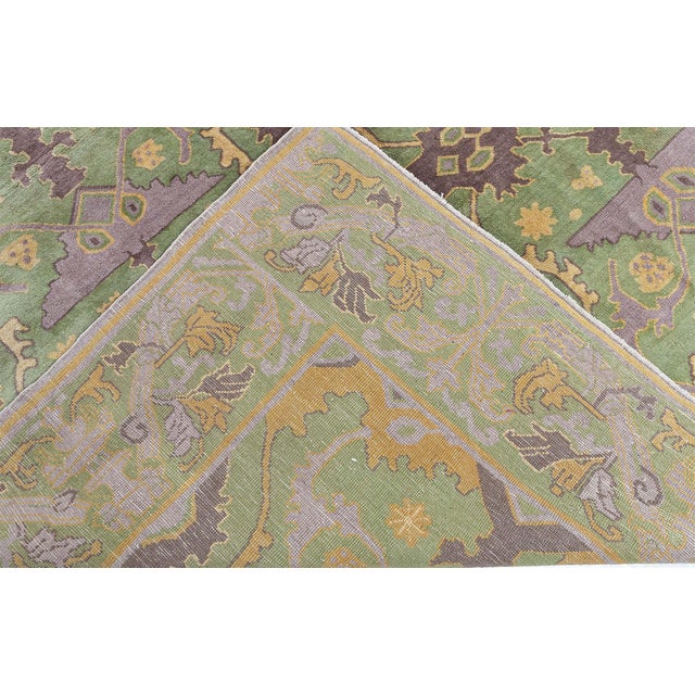 Green Doris Leslie Blau Vintage Chinese Art Deco Wool Rug For Sale - Image 8 of 8