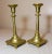 Rare Pair Primitive Antique 18th Century Turned Brass Candlestick Candle Holder For Sale - Image 10 of 11