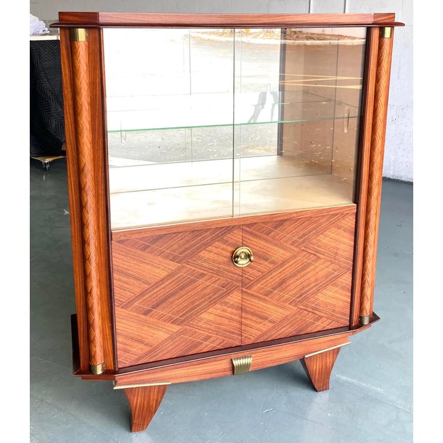 French Art Deco Dry Bar Cabinet, Attributed to Jules Leleu, 1920s For Sale In Miami - Image 6 of 9