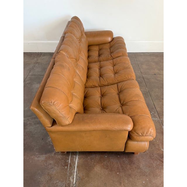 Vintage 1970s Buffalo Leather Attributed to Arne Norell "Mexico" Sofa For Sale - Image 15 of 18