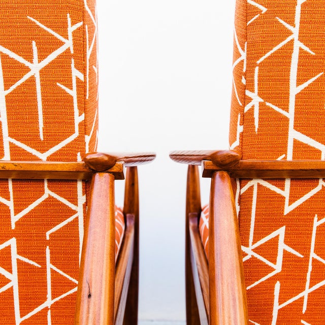 Restored 1960s Mid Century Modern Studio Crafted Oak Lounge Chairs For Sale - Image 15 of 18