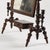 Wood Walnut Dressing Table Mirror with Drawer and Candle Holder, Italy, Late 19th Century For Sale - Image 7 of 9