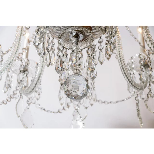 Glass European Crystal Chandeliers- a Pair For Sale - Image 7 of 12
