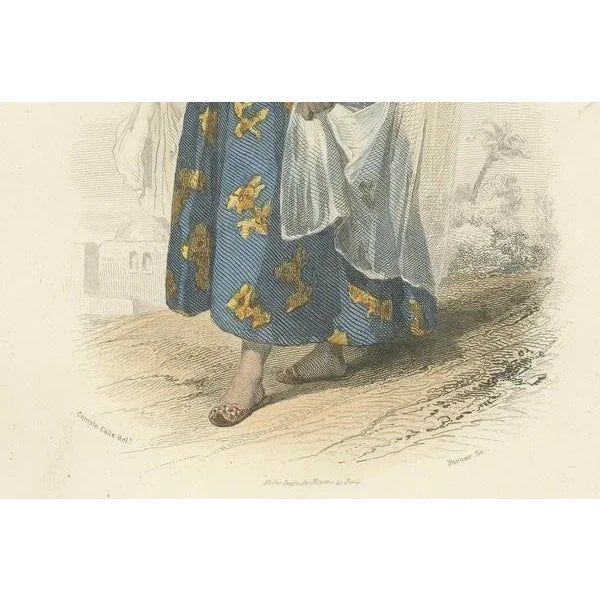 Compte-Calix, Jewish Bride, Algeria, 1853, Hand-Colored Lithograph For Sale - Image 3 of 10