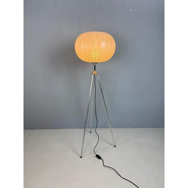 Cocoon Tripod Floor Lamp from Goldkant Leuchten, 1960s For Sale - Image 3 of 17