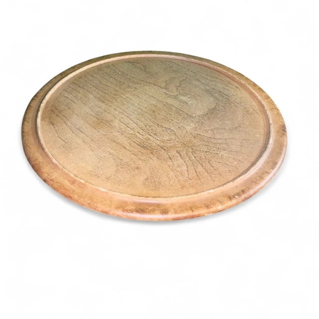 Vintage Mid Century Modern Ceramic Lazy Susan Serving Platter Pottery California Signed - 4 pcs For Sale - Image 10 of 12