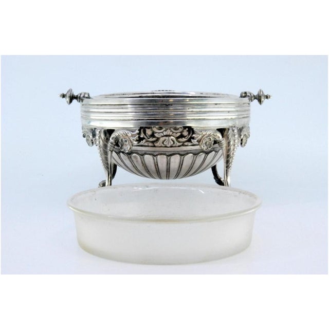 Butter Dish in Gummed Silver For Sale - Image 4 of 10