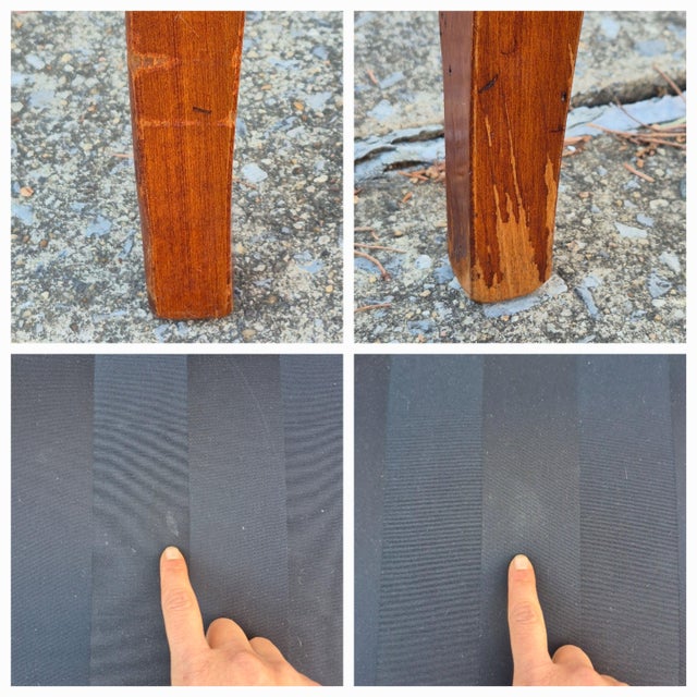 Late 20th Century Italian Neoclassical Cherry Upholstered Bench Settee (43" Wide) For Sale - Image 9 of 10