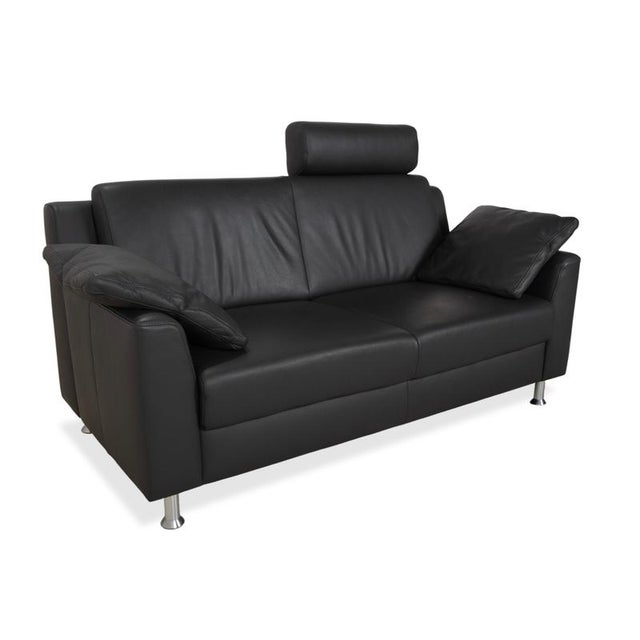 Modern Mondo Two-Seater Sofa with Headrest in Leather For Sale - Image 3 of 14