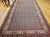 19th Century Persian Farahan Gallery Rug, Hand-Knotted Wool, Allover Herati Geometric Pattern, Ivory & Red, 7x16 For Sale In Chicago - Image 6 of 15
