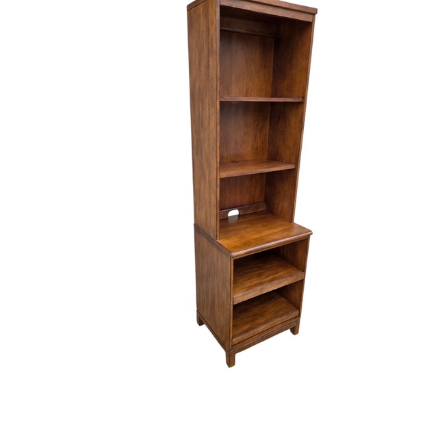 Traditional 1990s Ethan Allen Tango Hawke Bookshelf Hutch Home Office Collection Cabinet For Sale - Image 3 of 10