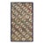 Checkered and Leaf Design American Hooked Rug in Earth Tones 3'1" X 6'0" For Sale