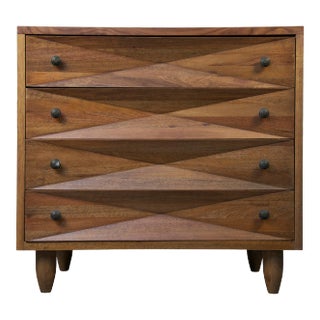 NOIR Diamond Chest in Dark Walnut For Sale