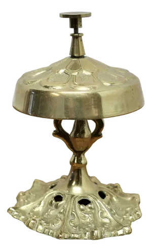 Decorative Brass Courtesy Counter Top Bell, 1960s