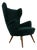 French Wingback Chair with Kvadrat Tonica Upholstery, 1950s For Sale