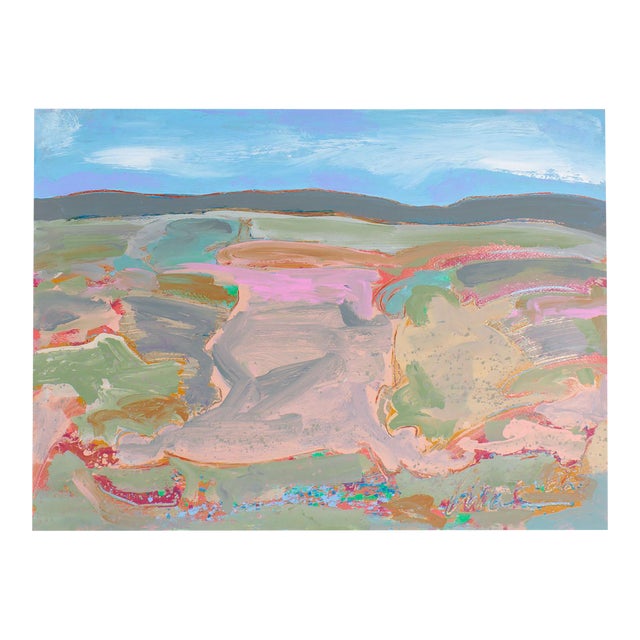 1986 Acrylic on Paper Landscape Painting by Harry Hilson For Sale