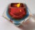 Massive and distinctive Murano glass ashtray, it has a strong line, with sharp, decisive cuts and very accentuated edges;...