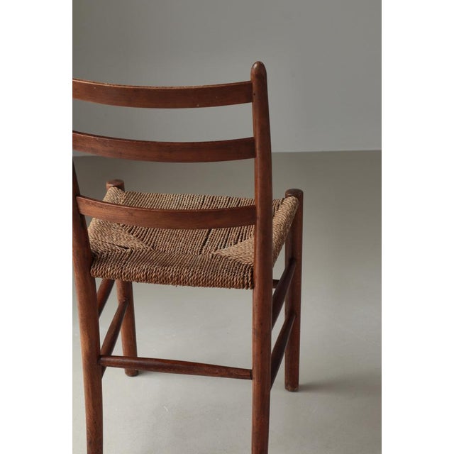 Arne Jacobsen Vintage Funkis Novo Chair in Beech and Seagrass by Arne Jacobsen for Fritz Hansen, 1935 For Sale - Image 4 of 16