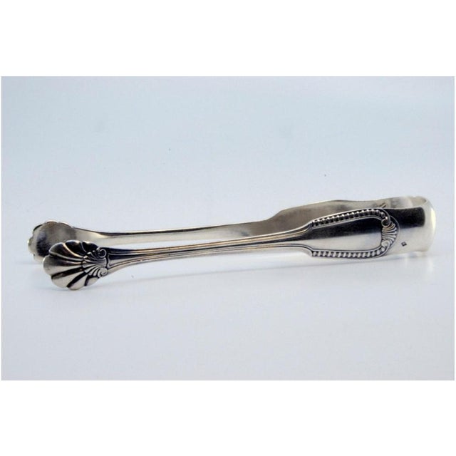 Sugar Tongs in Embossed Silver with Crimped and Gummed Ends For Sale - Image 9 of 10