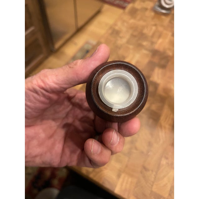 Mid-Century Modern 1960s Mid Century Teardrop Shape Teak Salt & Pepper Shaker Collection - Set of 3 - Very Rare For Sale - Image 3 of 4