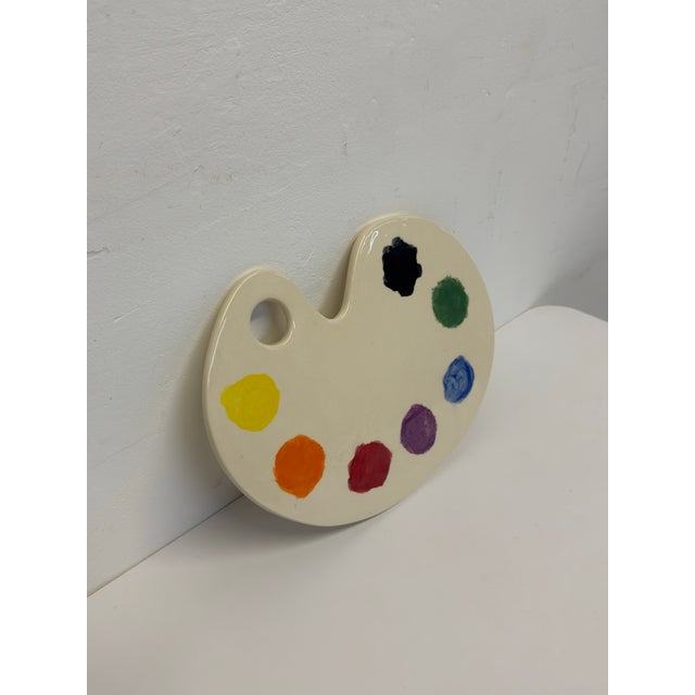 Contemporary Ceramic Painters Pallet Sculpture, Signed 2019 For Sale - Image 10 of 12
