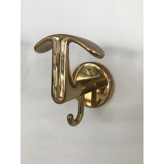 Brass Coat Hangers, Italy, 1970s, Set of 7 For Sale - Image 10 of 11
