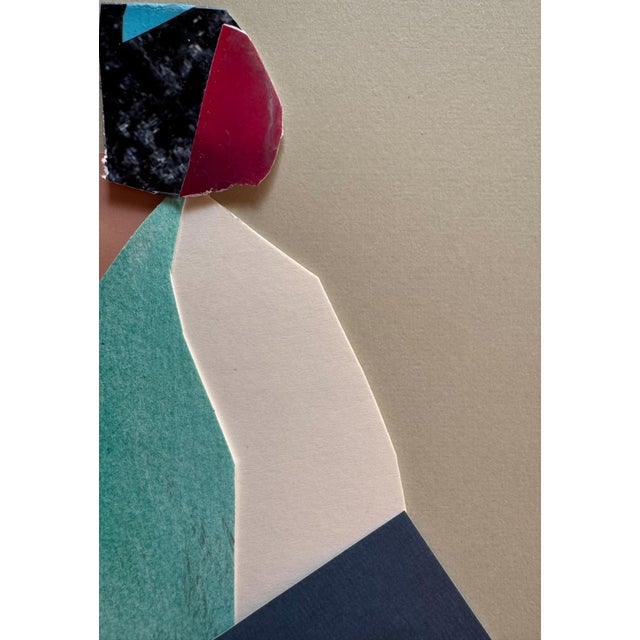 Blue "Superbloom 3" Original Mixed-Media Collage on Paper by Zac Woodiel For Sale - Image 8 of 9