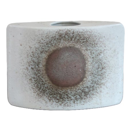 Modernist Pebble Bud Vase in Porcelain from Virebent, France, 1970s For Sale
