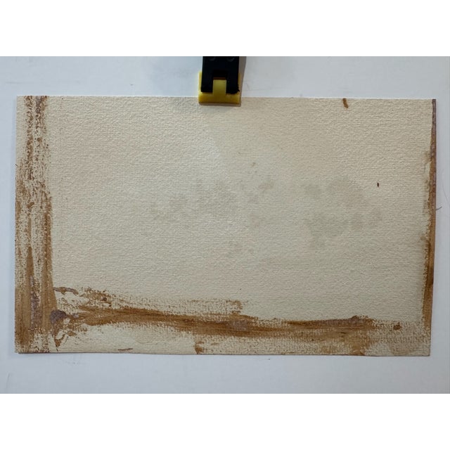 Early 20th Century Early 20th Century Attributed to Frank Henry Mason Marshland Reeds Trees Original Watercolor Landscape For Sale - Image 5 of 6