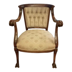 1930s Parlor Chair in Antique Walnut