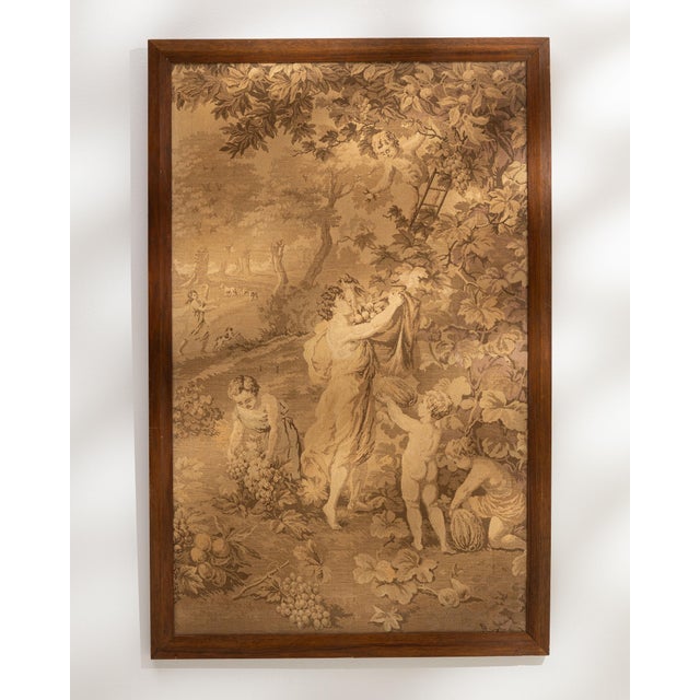 1900 - 1909 France Sienna Tapestry Wall Hanging For Sale - Image 4 of 15