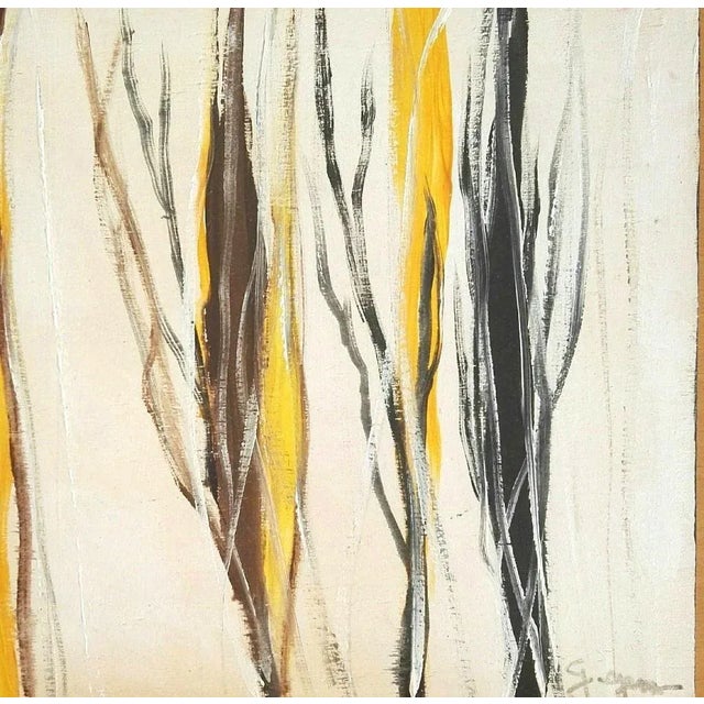 Black and Brown Trees is an original artwork realized by the Belgian artist Martine Goeyens in 2019. Acrylic on table....