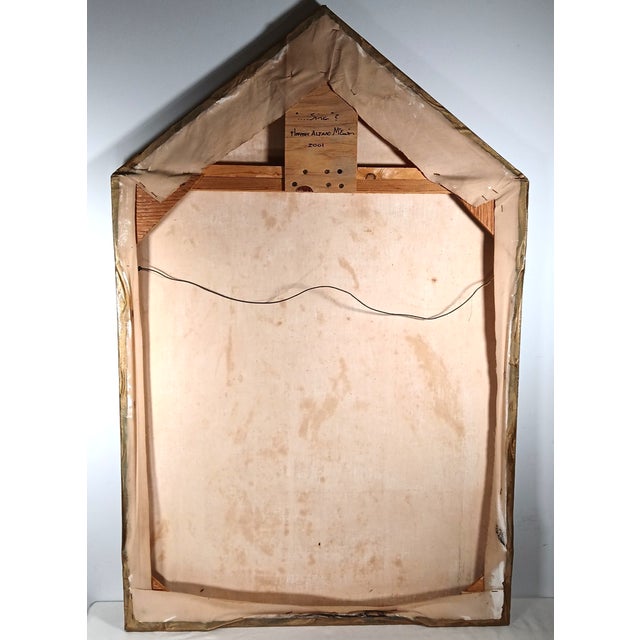 Florence Alfano McEwin Oil Painting Titled "Sing?" 2001 Signed Birds in Gold Cage For Sale - Image 9 of 10