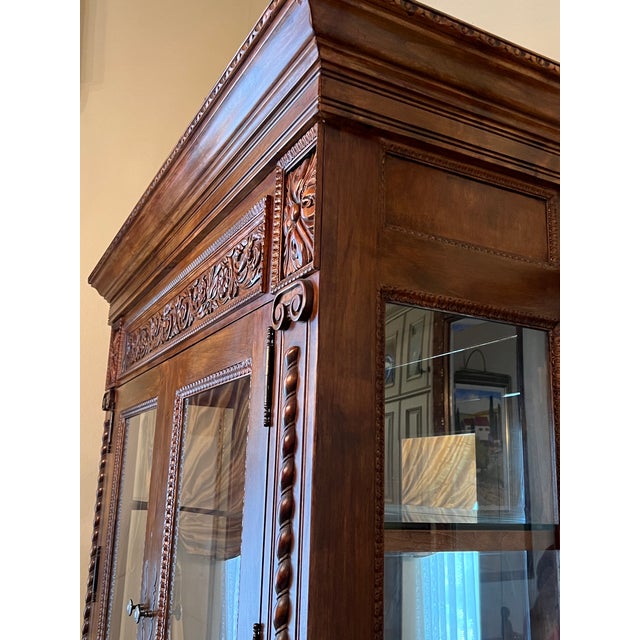 2000 - 2009 Solid Wood Spanish Colonial China Cabinet For Sale - Image 5 of 10