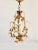 Vintage Italian Gilt Tole Chandelier With Crystal Prisms. For Sale - Image 4 of 11