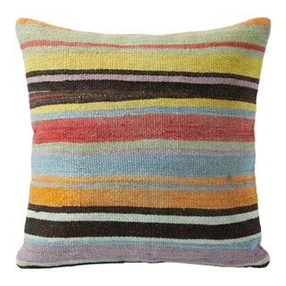 Hand Woven Kilim Pillow Cover 16'' X 16'' For Sale