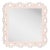 Fleur Home Garden District Satsuma Square Mirror in Pink Ground, 48x48 For Sale