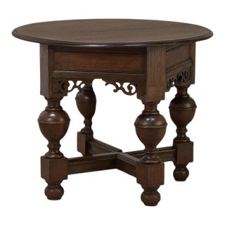 19th Century English Oak Gateleg Drop Leaf Occasional Table For Sale
