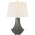 Transitional Thomas O'Brien by Visual Comfort Signature Kefi 25" Table Lamp in Dark Travertine with Linen Shade For Sale - Image 3 of 3