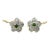 1980s Diamond Emerald Gold Earrings - 2 Pieces For Sale