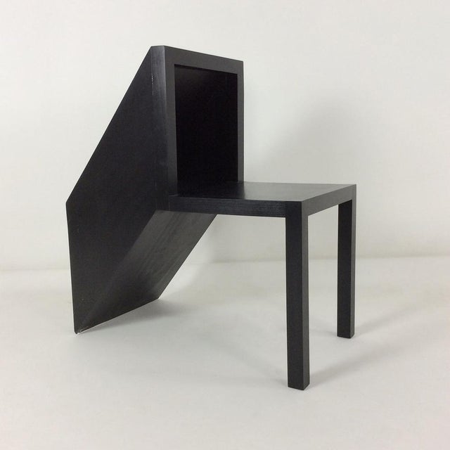 Rare sculptural chair number 52 "sedia per inquadrature inconapevolmente di spalle", part of the series "100 sedie in una...