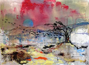 Andrew Francis "New Aberteifi" Contemporary Landscape Oil Painting by Andrew Francis