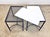 Mid Century Modern Wrought Iron & Milk Glass Small Side Tables—a Pair For Sale - Image 9 of 12