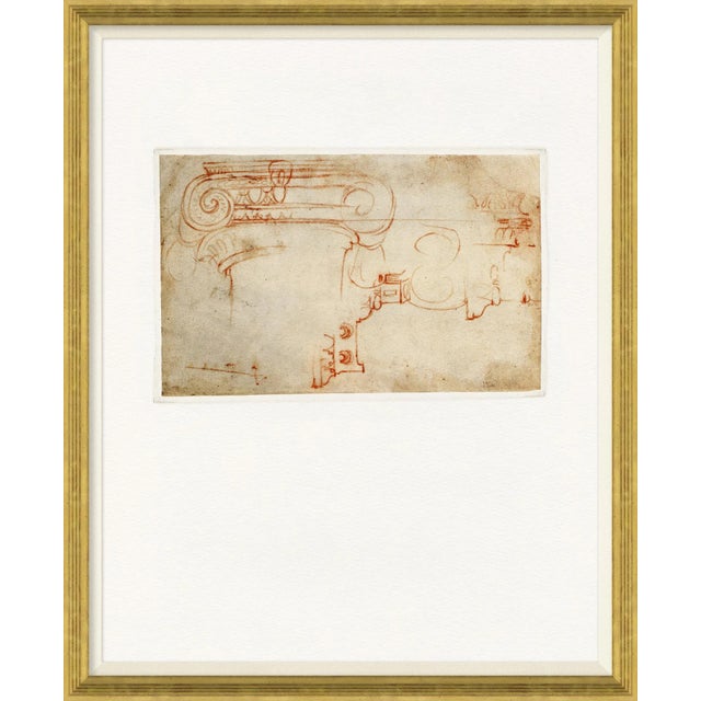 Traditional Capital Sketch Framed Art Print by David Phoenix For Sale - Image 3 of 3
