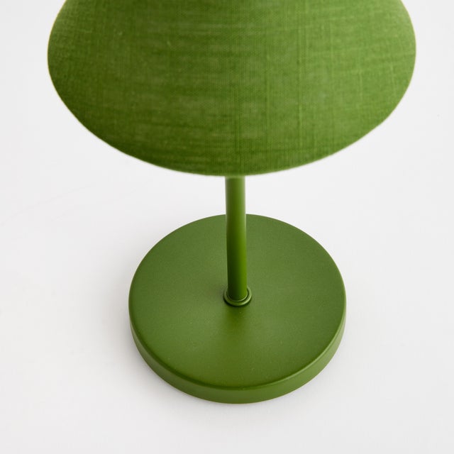 2020s Alluna Cordless Led Lamp 10" - Dark Green For Sale - Image 5 of 8