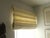 Beige Silk Color Soft Pleated Window Roman Shade. Was used for a show house installation. No hanging hardware just shade...