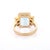 18k Yellow Gold 5.45 Carat Aquamarine and Diamond Cocktail Ring Size 11 For Sale In New York - Image 6 of 6
